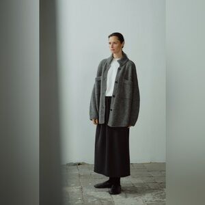 Cordera baby alpaca polo jacket grey